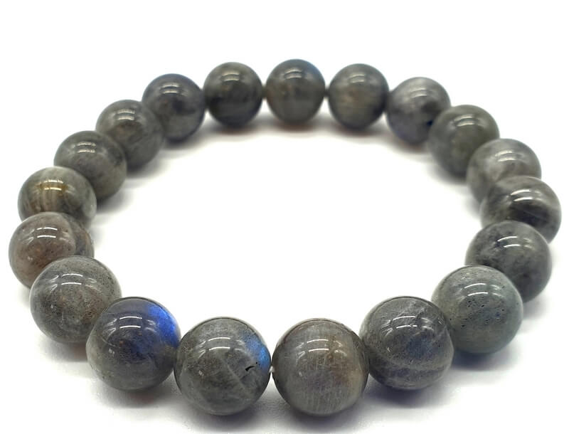 Bracelet Labradorite 'AA' perles 10mm