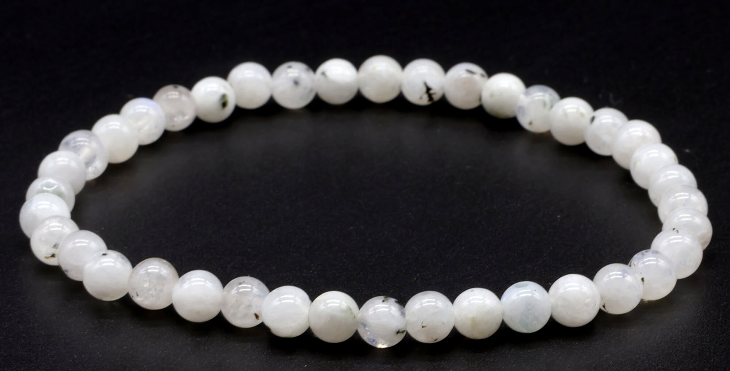 Bracelet Labradorite Blanche perles 4mm