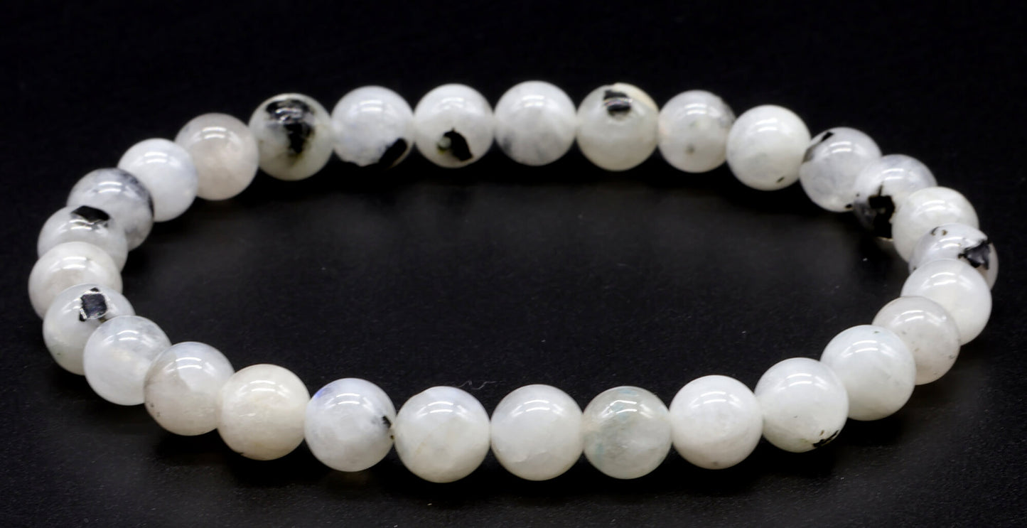 Bracelet Labradorite Blanche perles 6mm