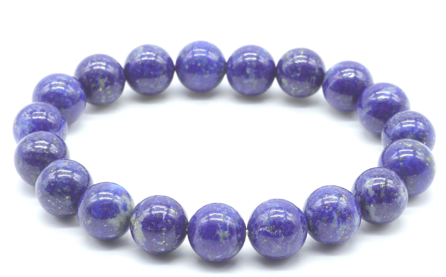 Bracelet Lapis Lazuli 'AA' perles 10mm