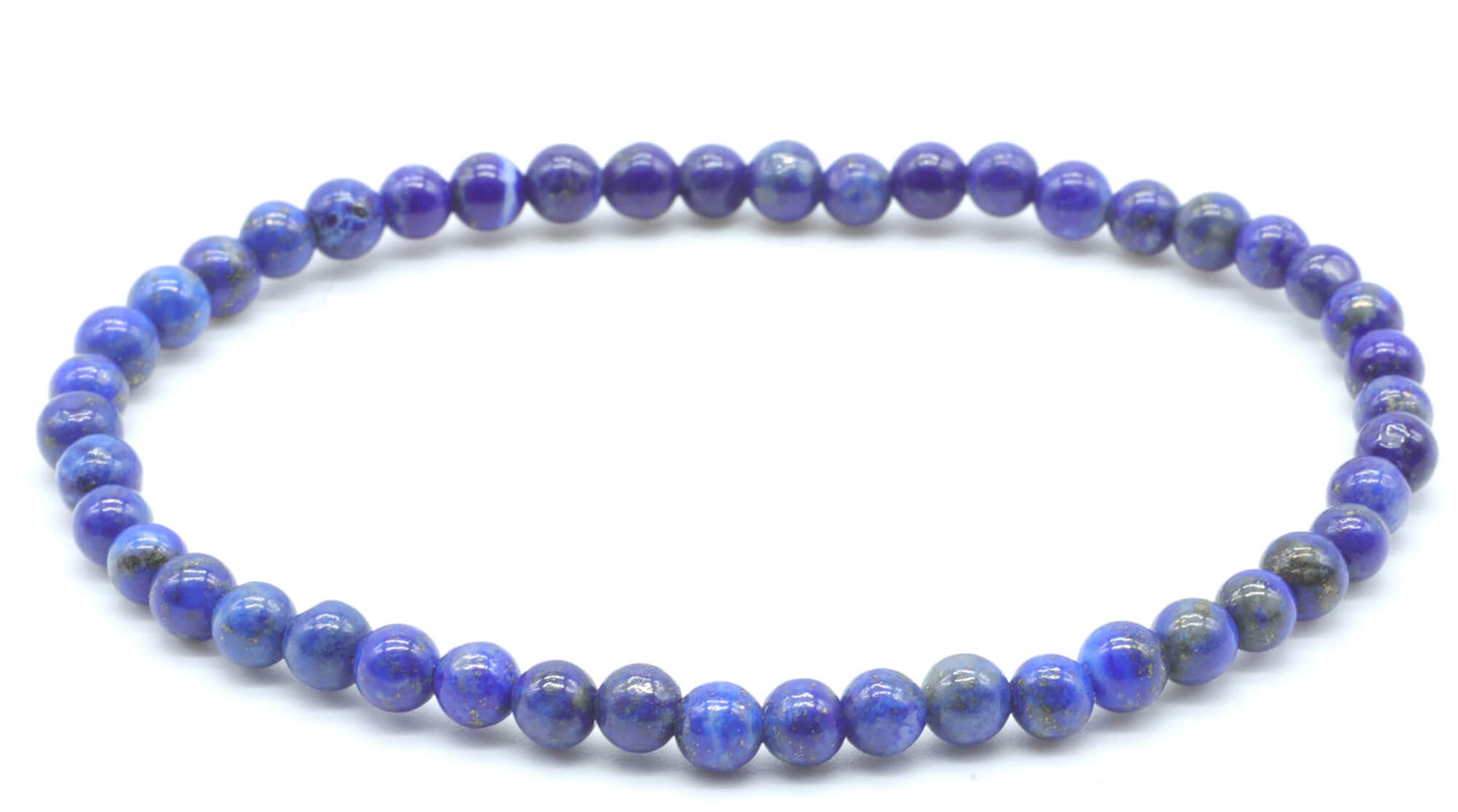 Bracelet Lapis Lazuli 'AA' perles 4mm