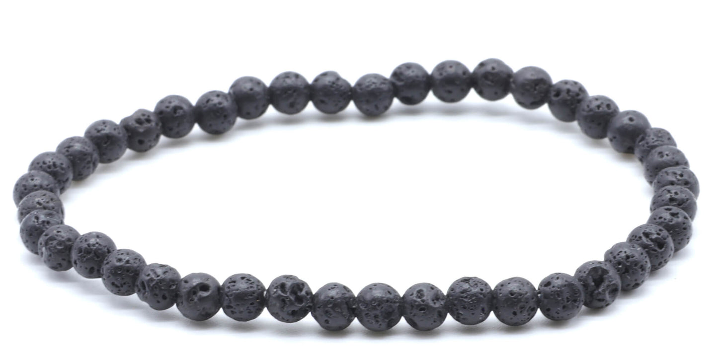Bracelet Pierre de Lave perles 4mm