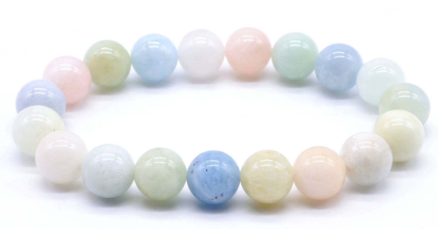 Bracelet Morganite perles 10mm