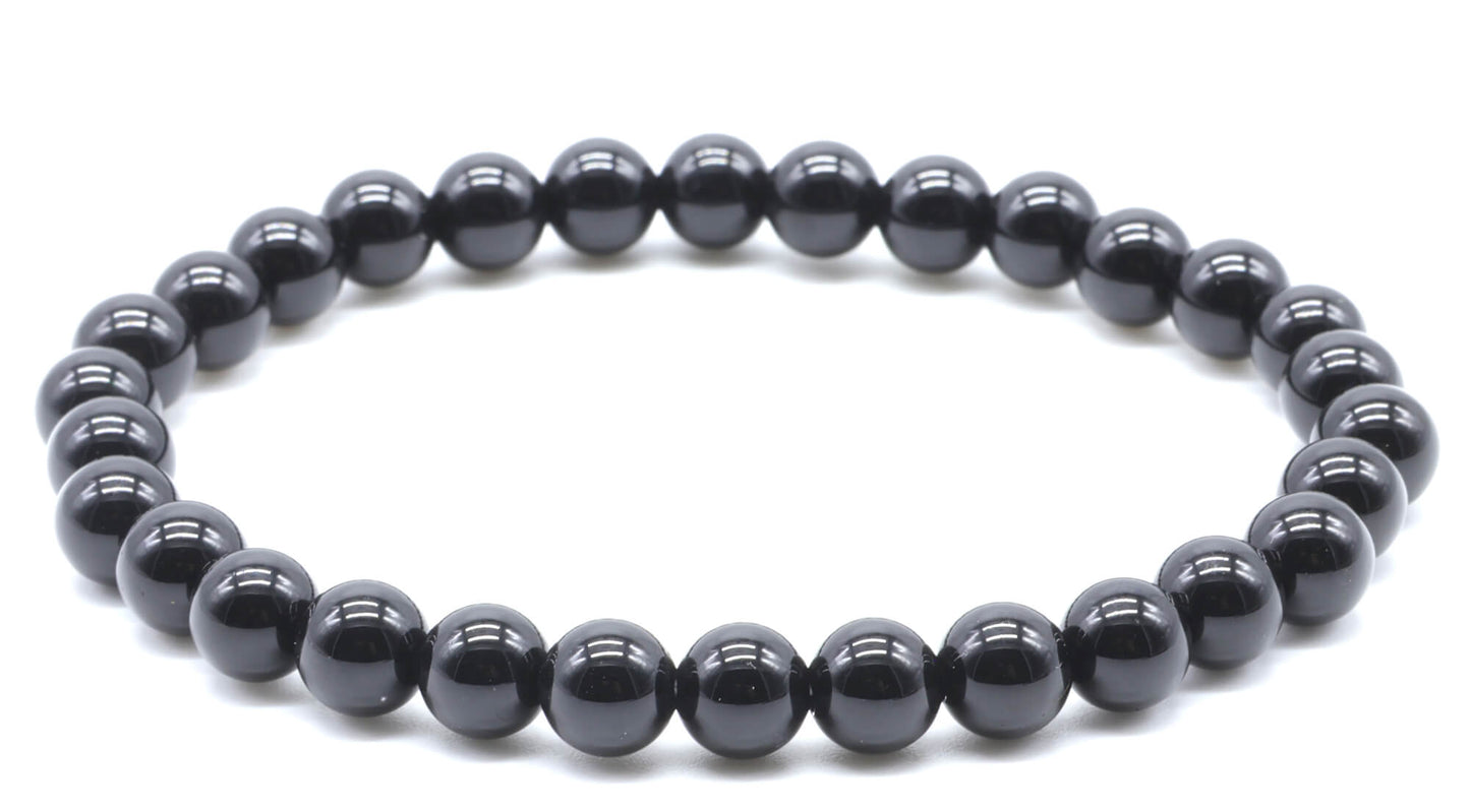 Bracelet Onyx Noir perles 6mm