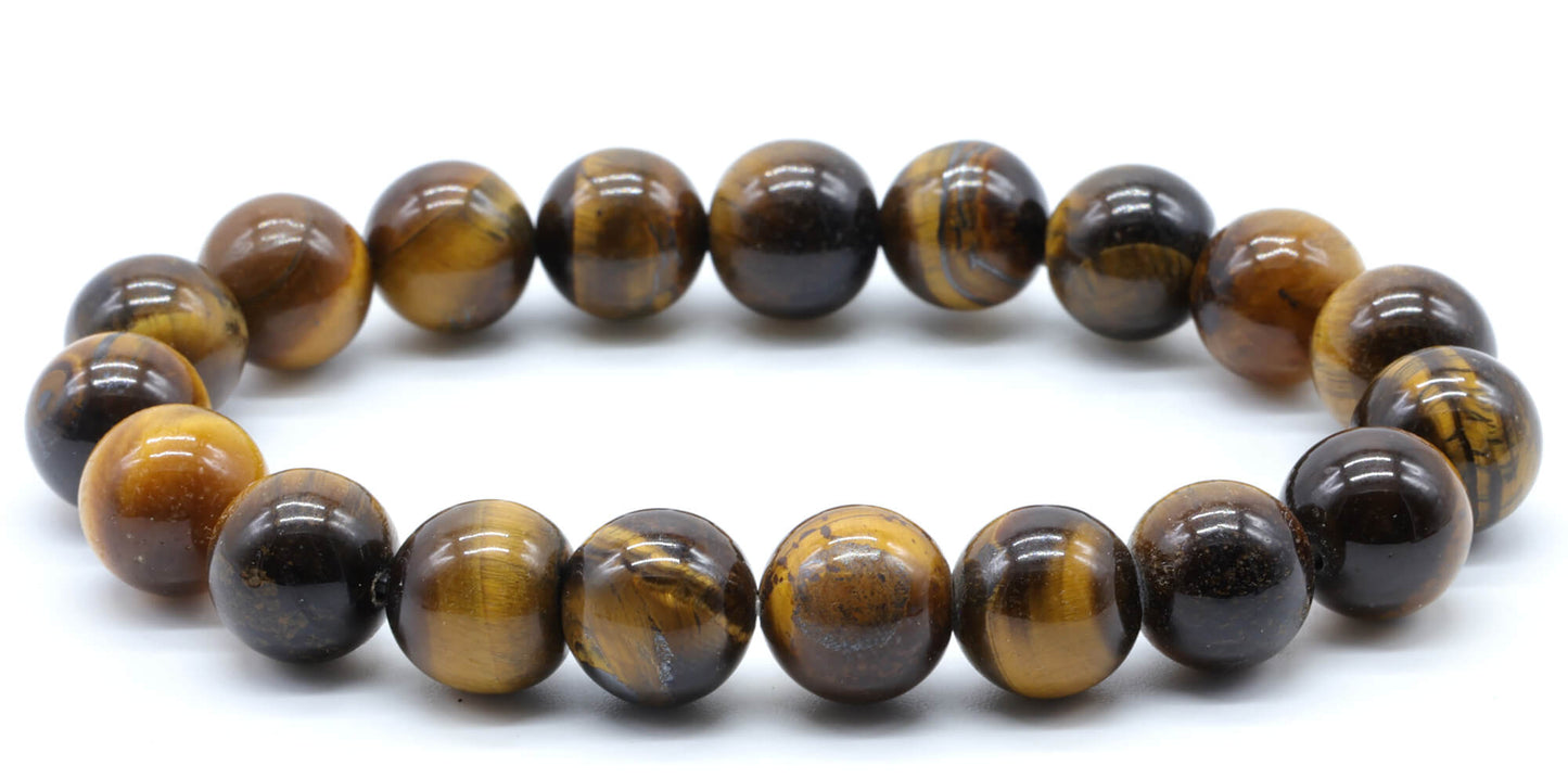 Bracelet Oeil de Tigre perles 10mm