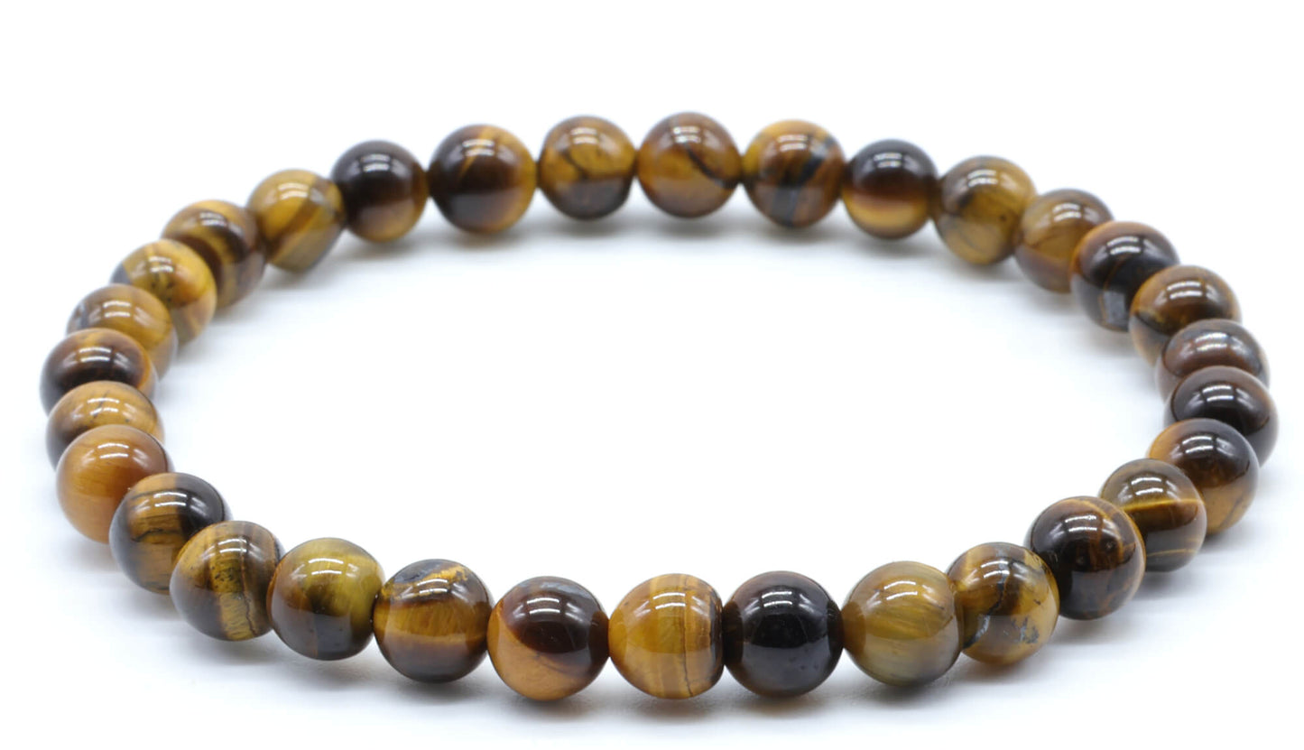 Bracelet Oeil de Tigre perles 6mm