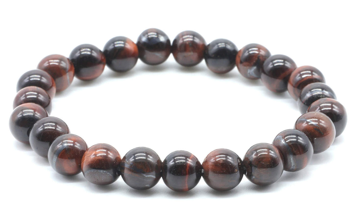 Bracelet Oeil de Taureau perles 8mm