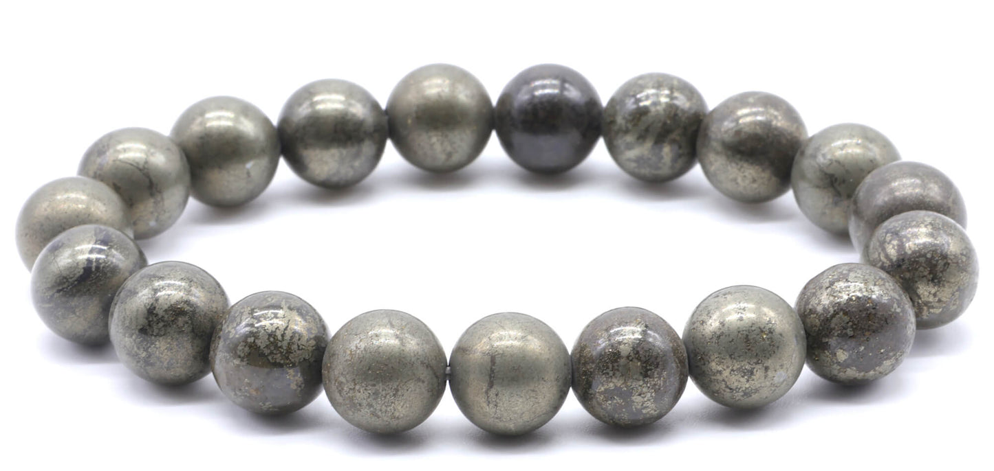 Bracelet Pyrite perles 10mm