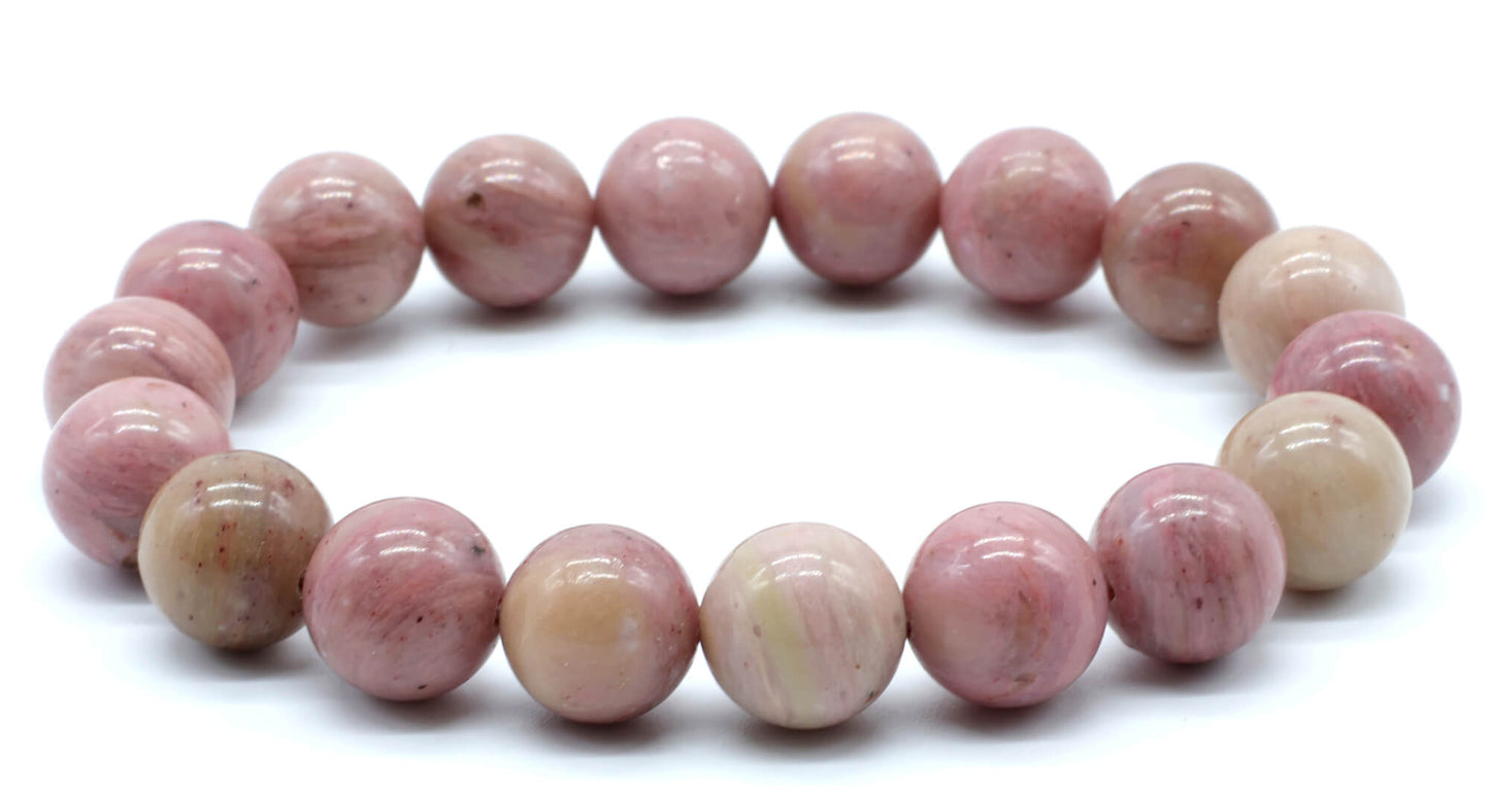 Bracelet Rhodonite Unie perles 10mm