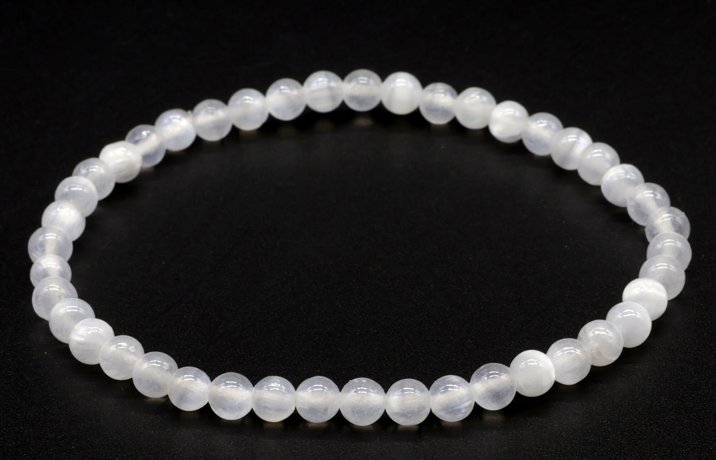 Bracelet Sélénite 'AA' perles 4mm