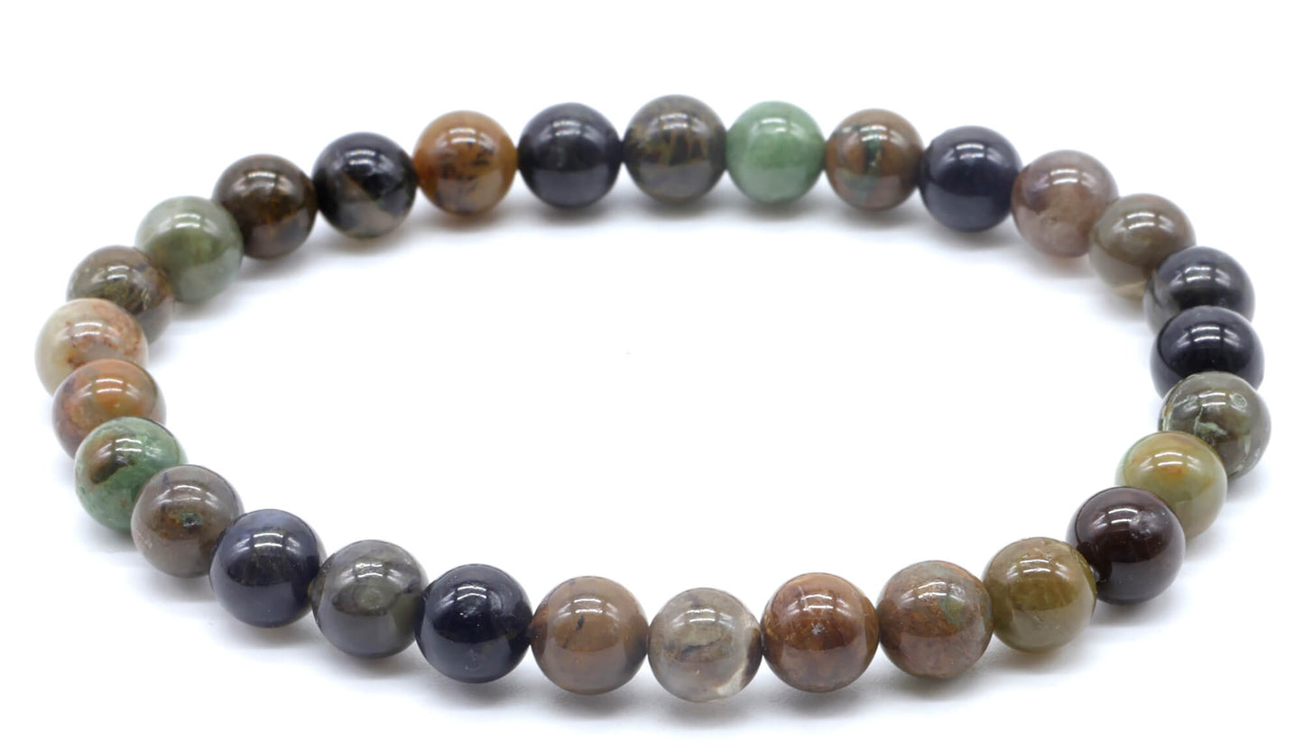 Bracelet Serpentine Chine perles 6mm