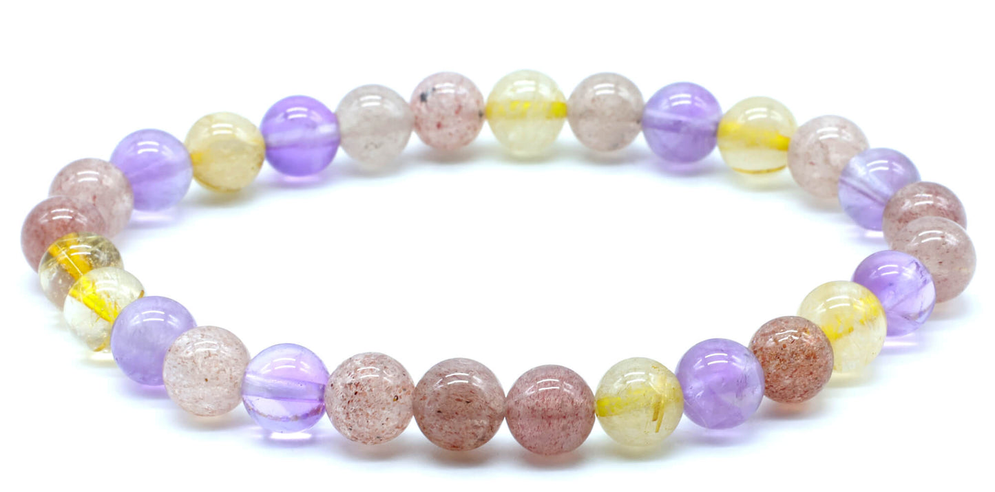 Bracelet Super Seven perles 6mm