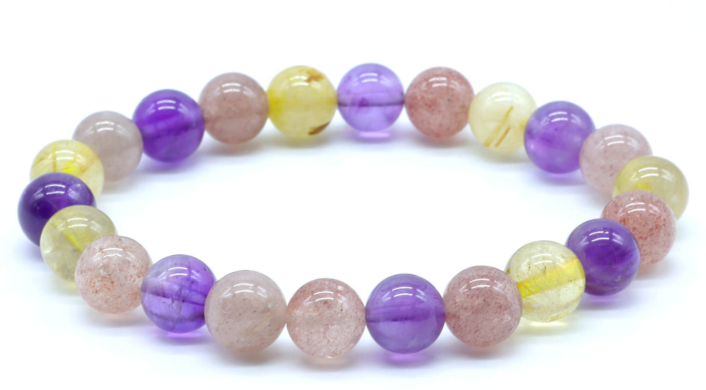 Bracelet Super Seven perles 8mm