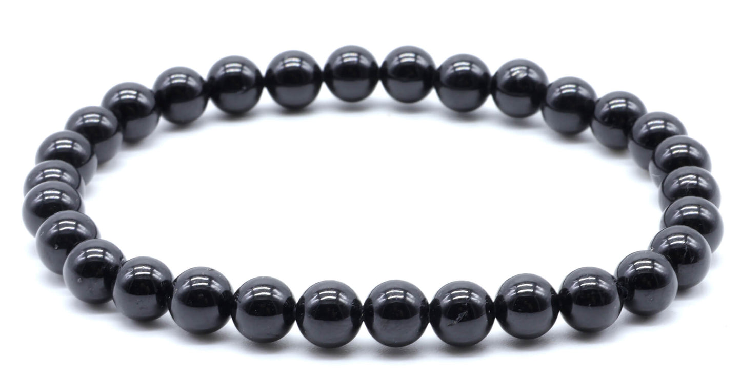 Bracelet Tourmaline Noire perles 6mm