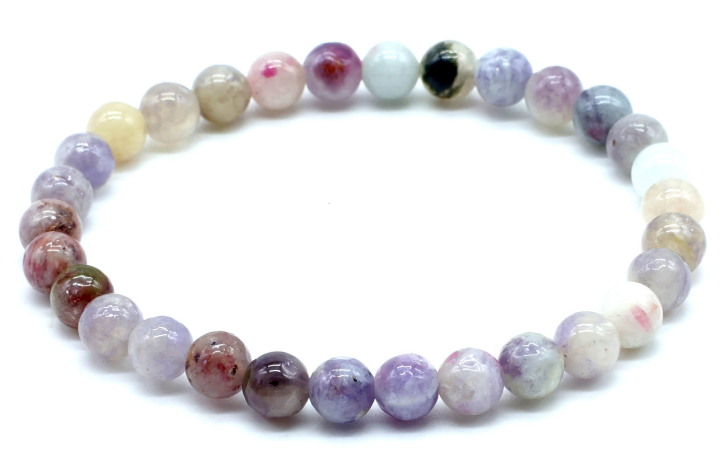Bracelet Tourmaline Multicolore perles 6mm