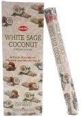 Encens HEM Sauge Blanche + Noix de Coco 20g