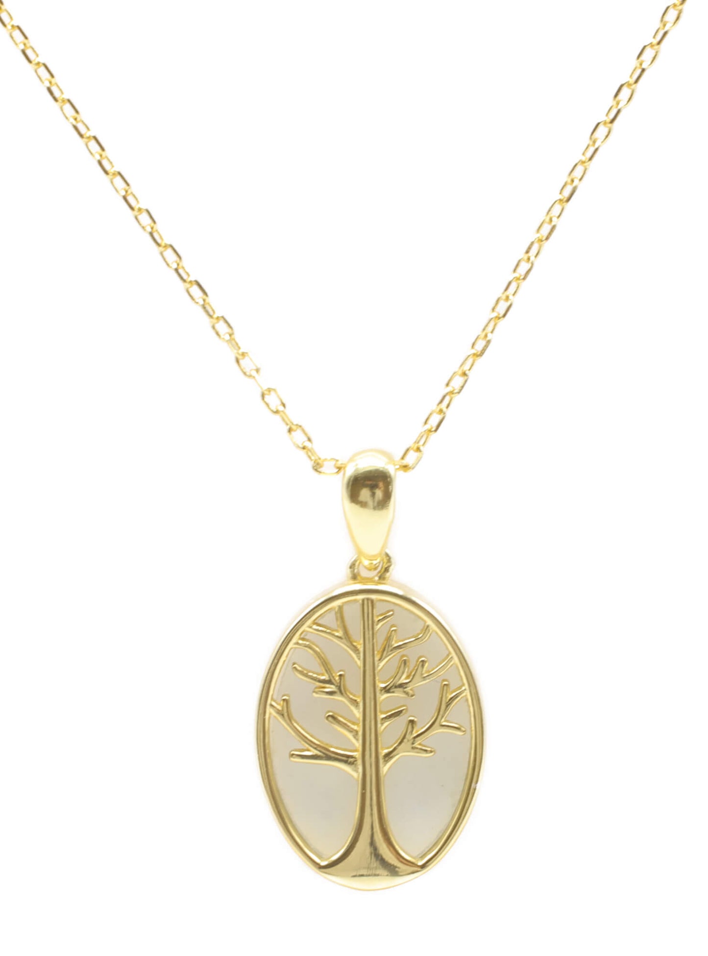 Collier Argent 925 Aigue Marine & Arbre de Vie