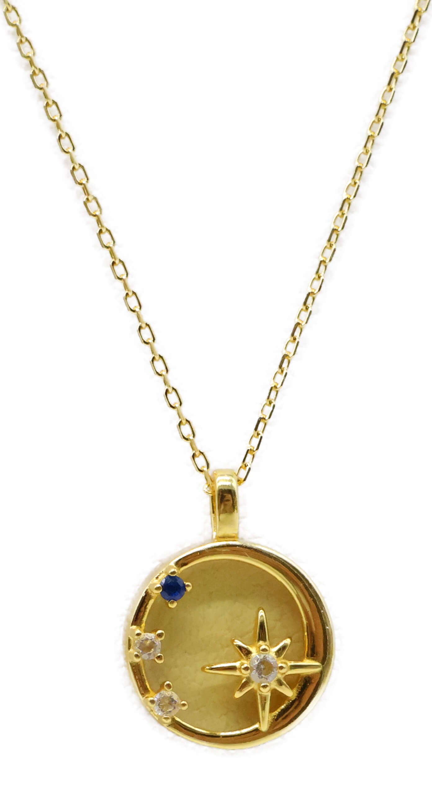 Collier Argent 925 Citrine & Etoiles