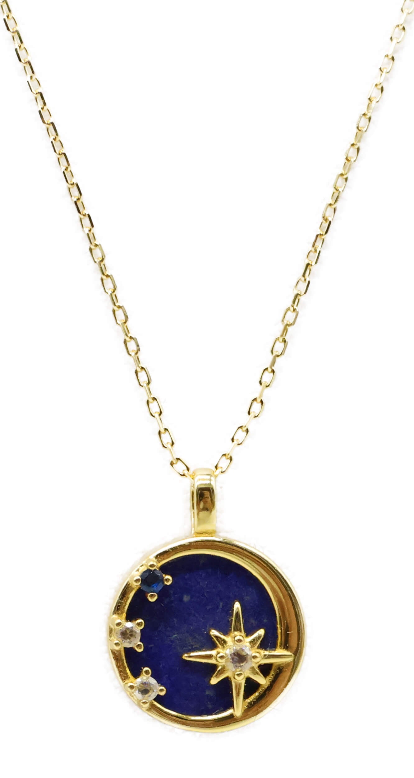 Collier Argent 925 Lapis Lazuli & Etoiles