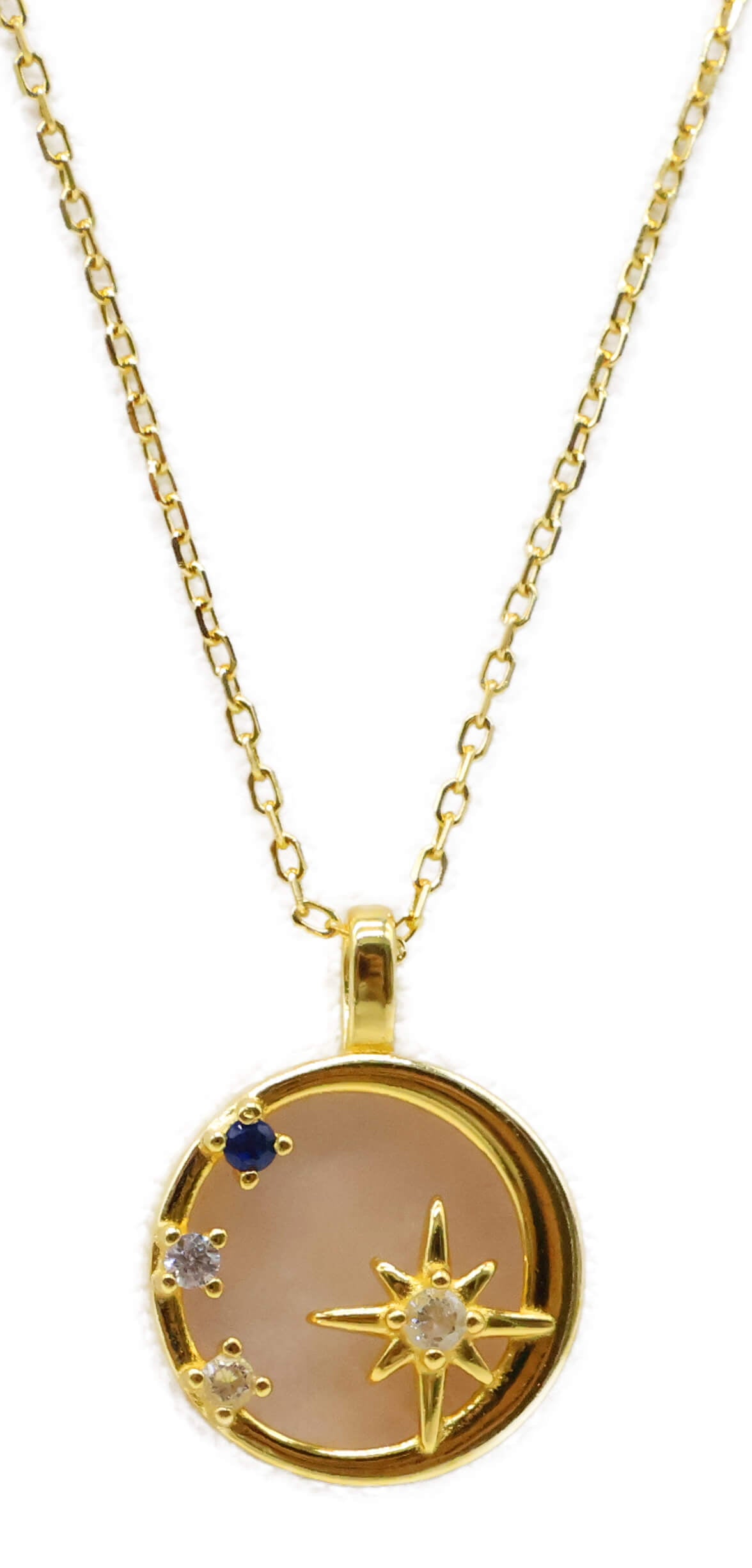 Collier Argent 925 Quartz Rose & Etoiles