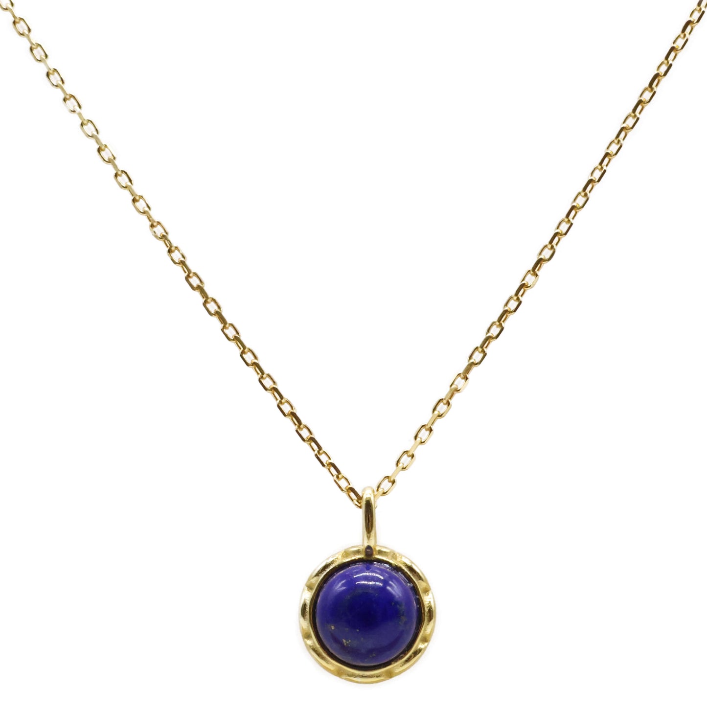 Collier Argent 925 Lapis Lazuli Ronde