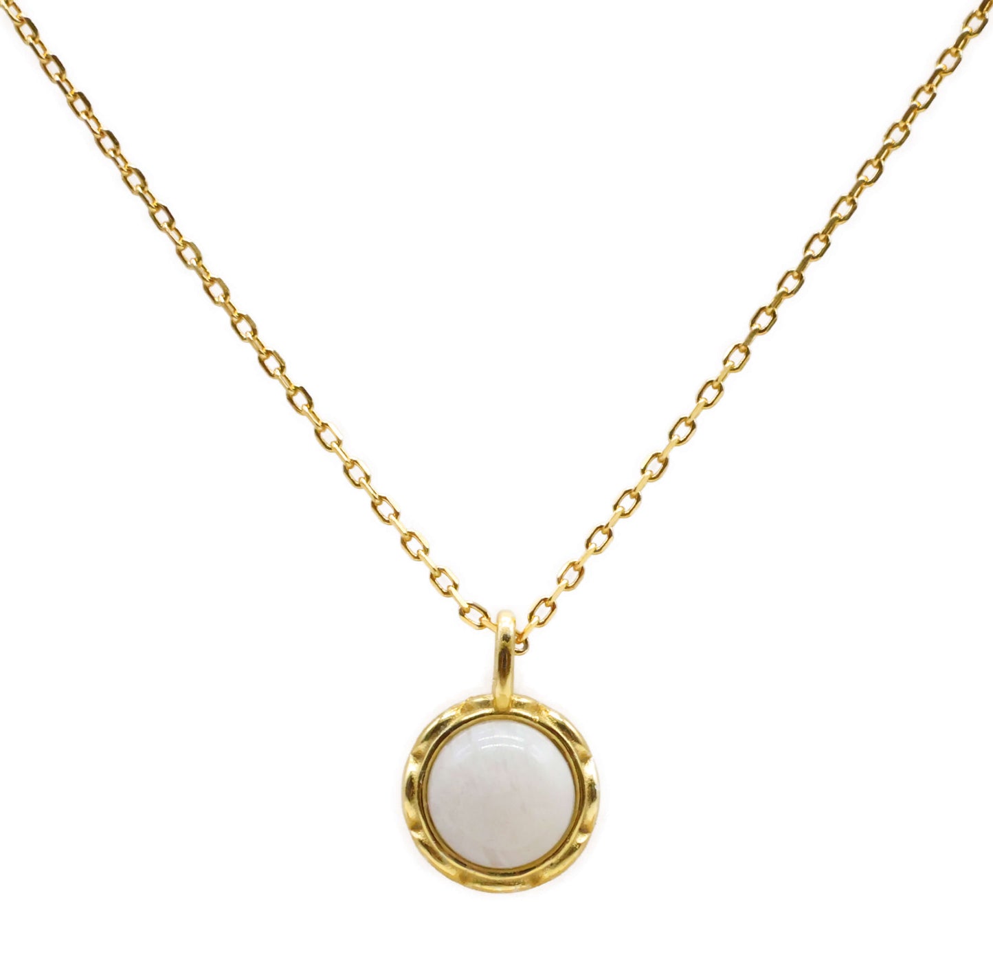Collier Argent 925 Pierre de Lune Ronde