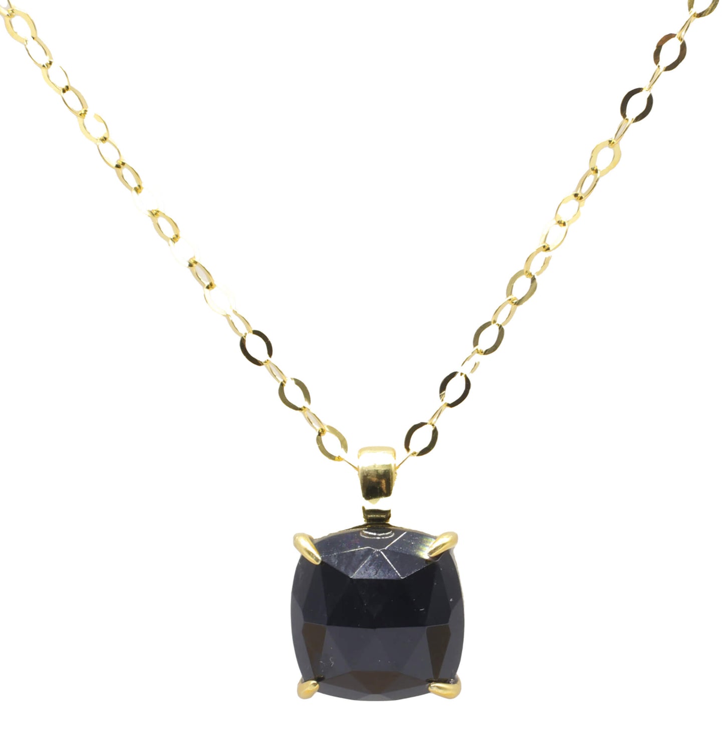 Collier Argent 925 Onyx Carrée