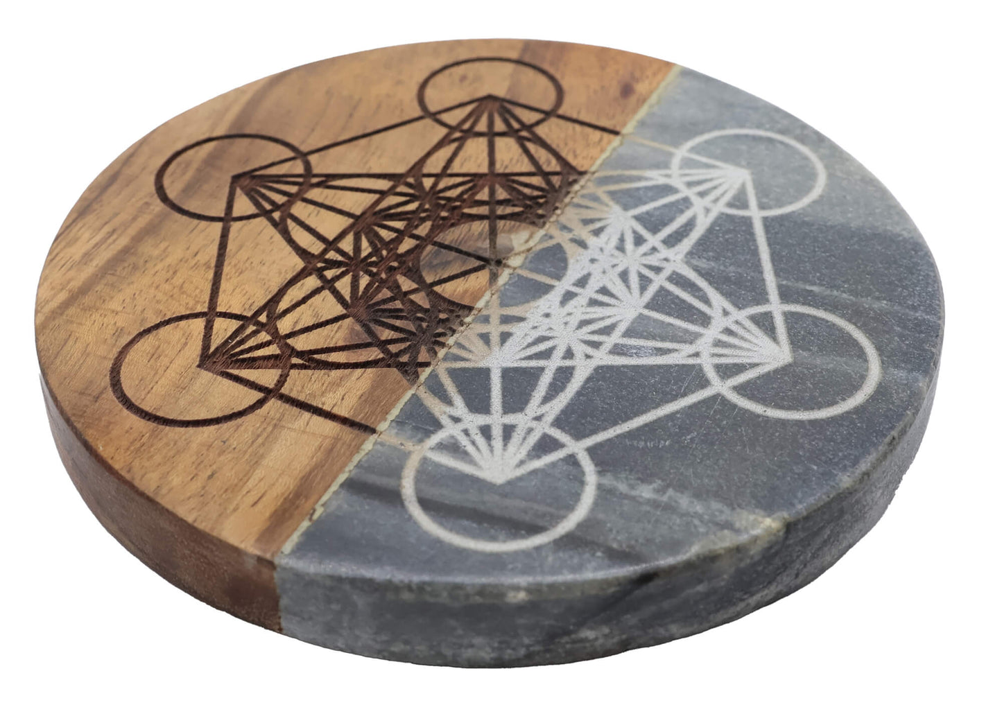 Plaque Bois/Marbre Métatron 10cm