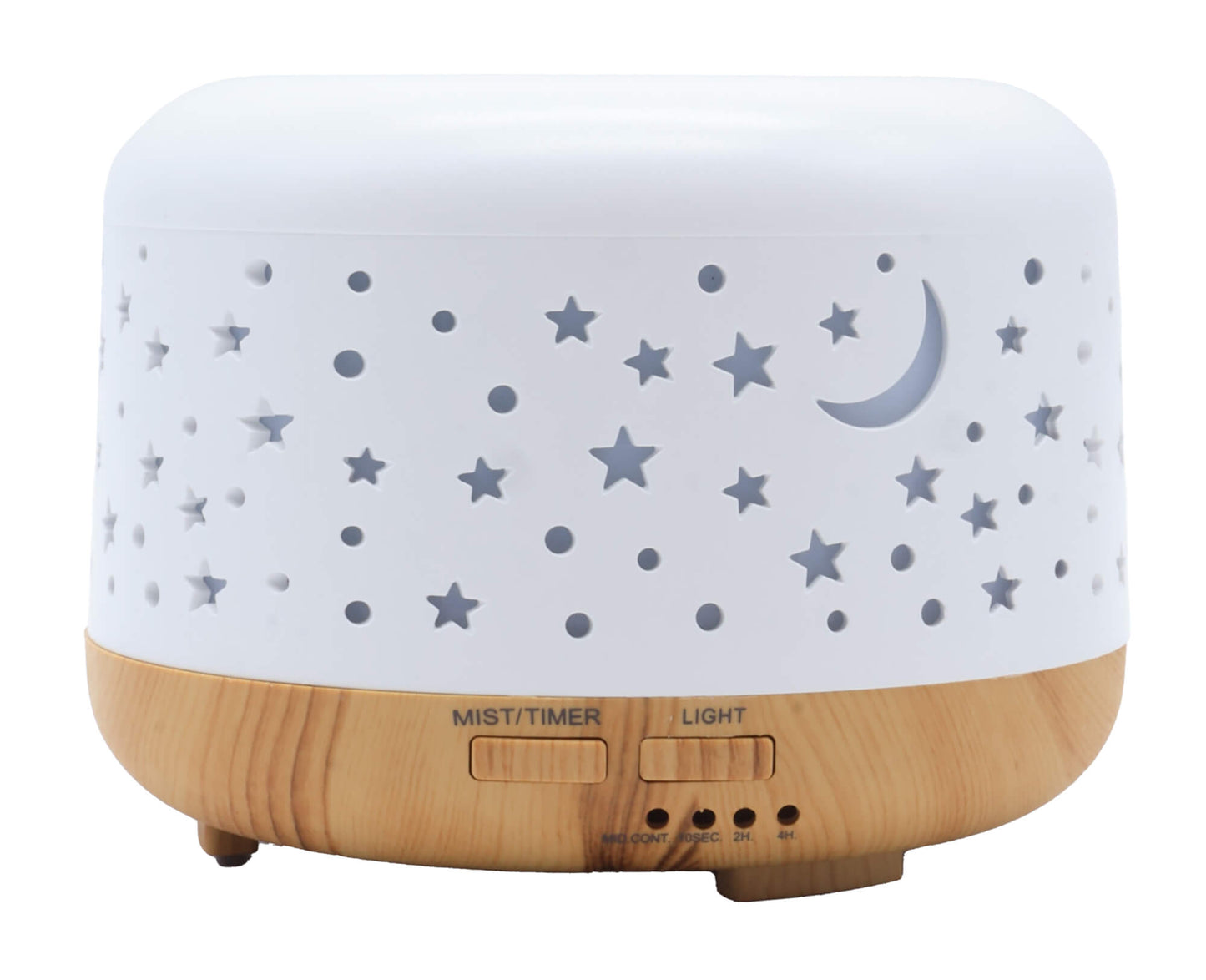 Diffuseur HE Blanc/Bois Lune & Etoiles 13cm