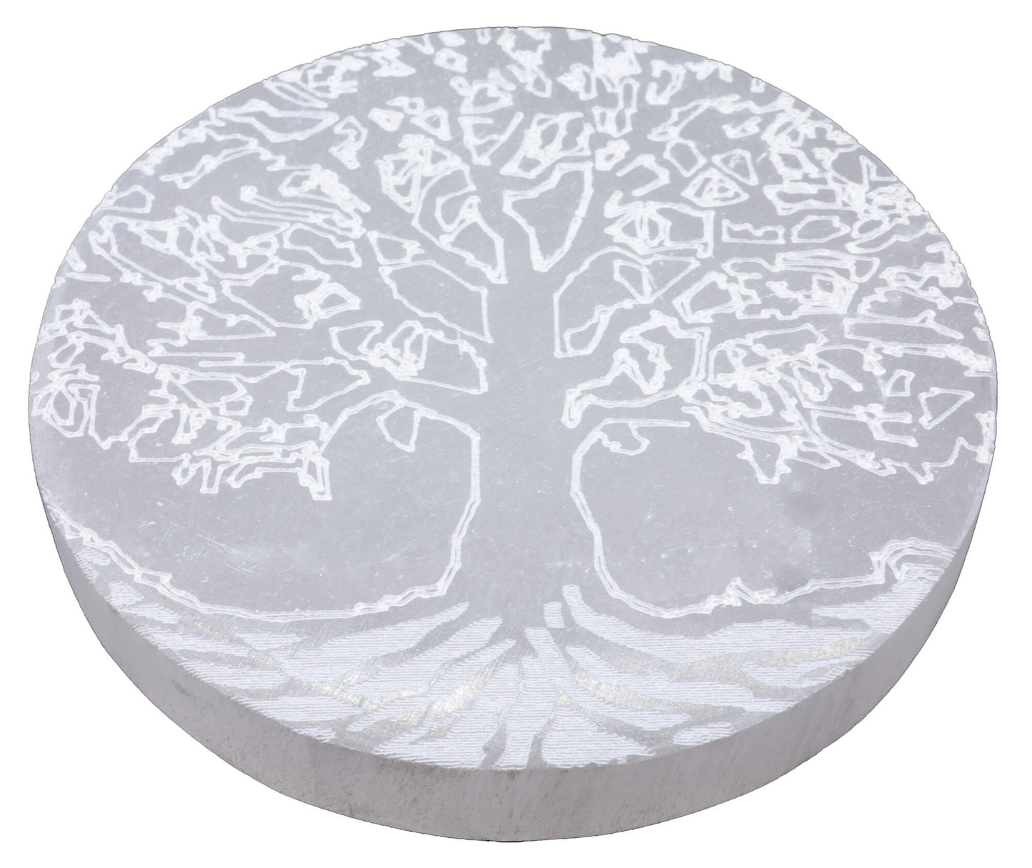 Plaque Sélénite Arbre de Vie Fin 10cm