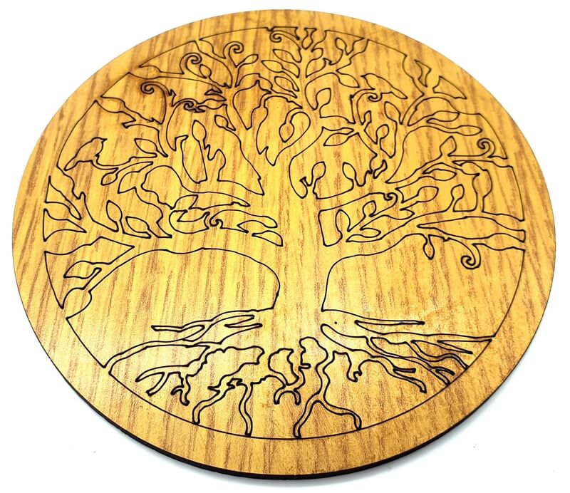 Plaque Bois Pleine Arbre de Vie 20cm
