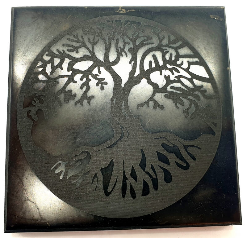 Plaque Shungite Arbre de Vie 10cm