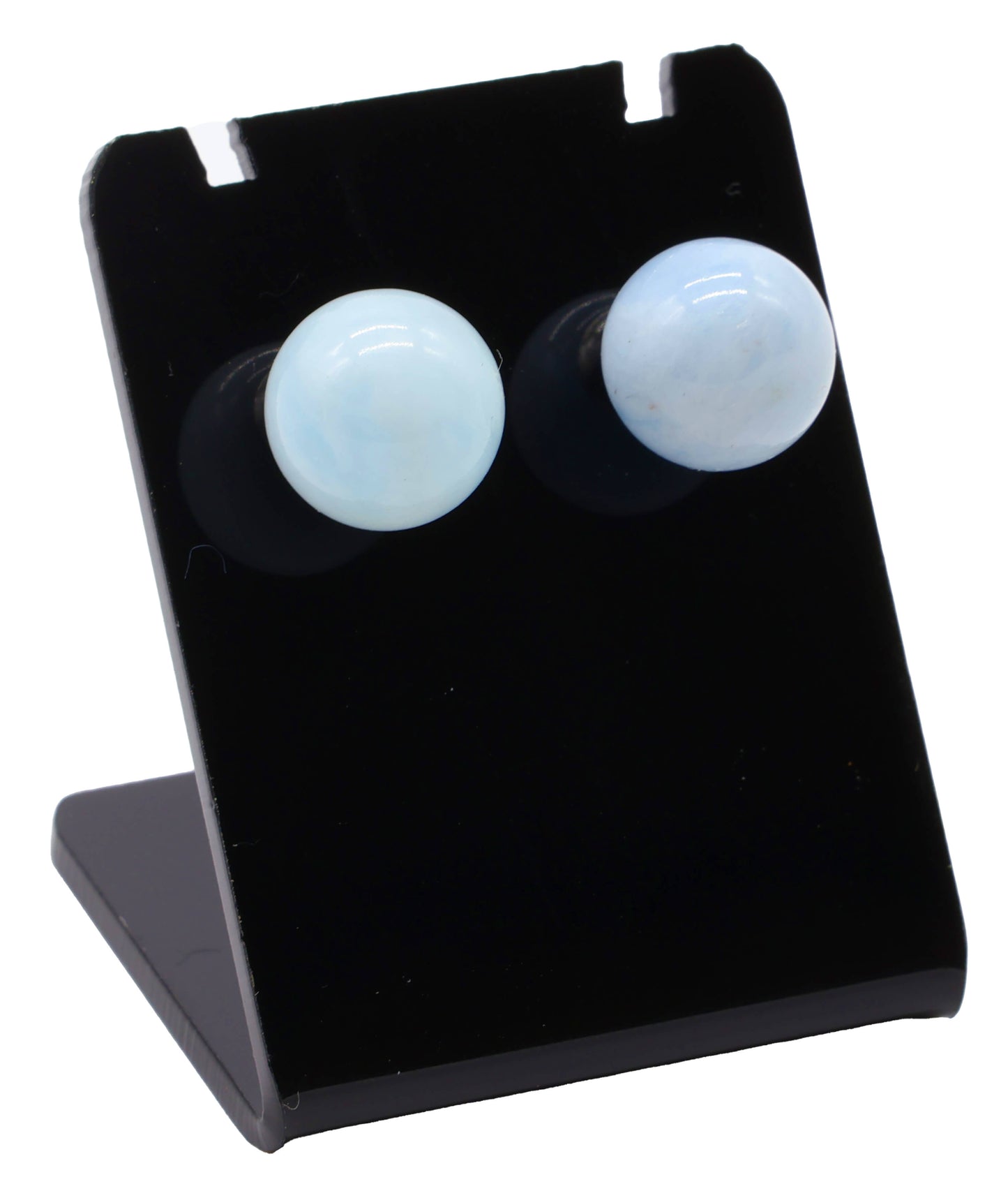 Boucles d'oreilles Perle Aigue Marine 10mm