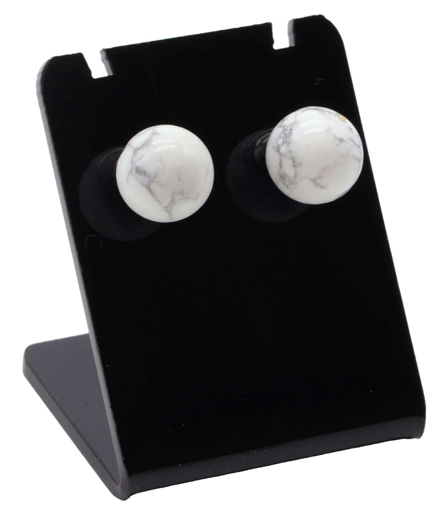 Boucles d'oreilles Perle Howlite 10mm