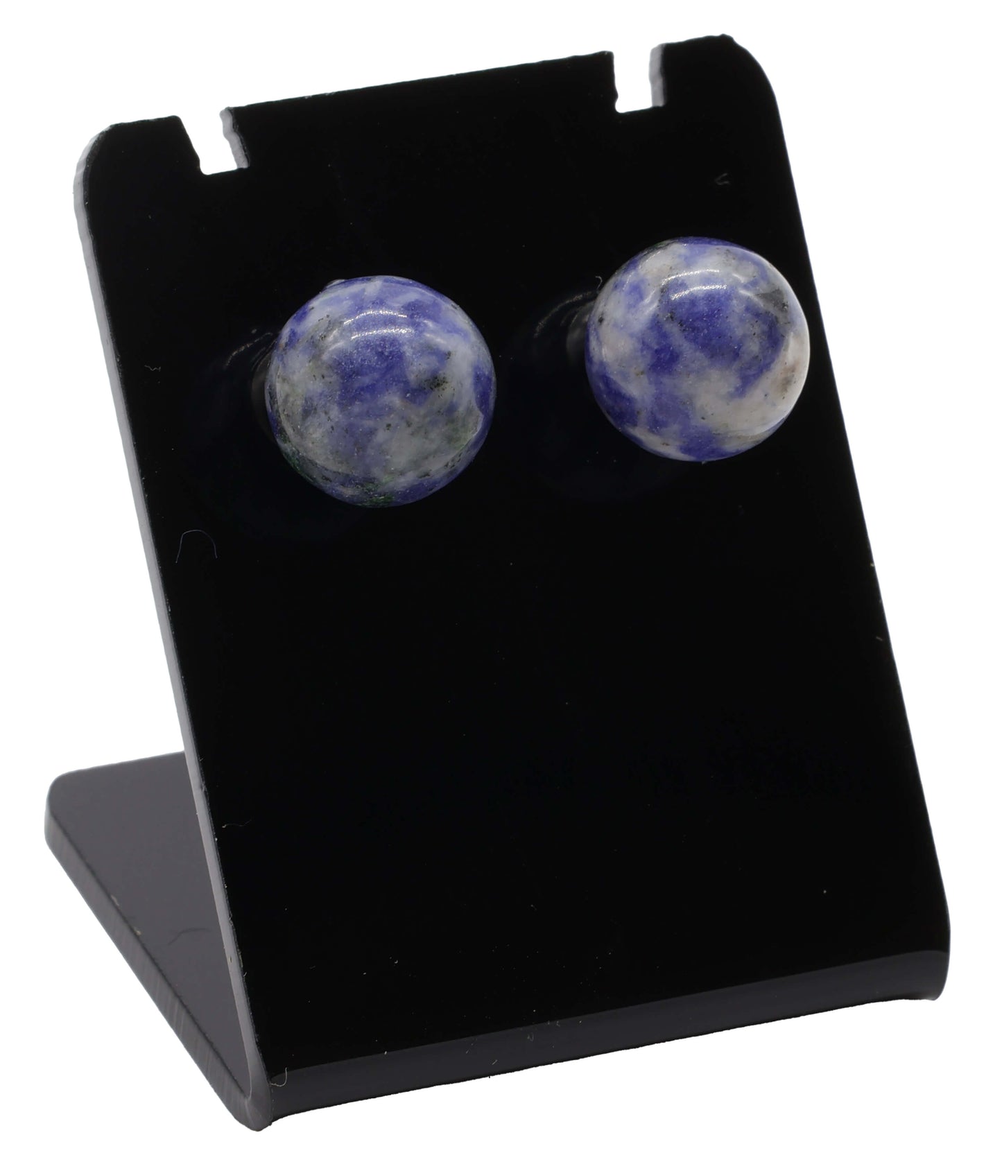 Boucles d'oreilles Perle Sodalite 10mm