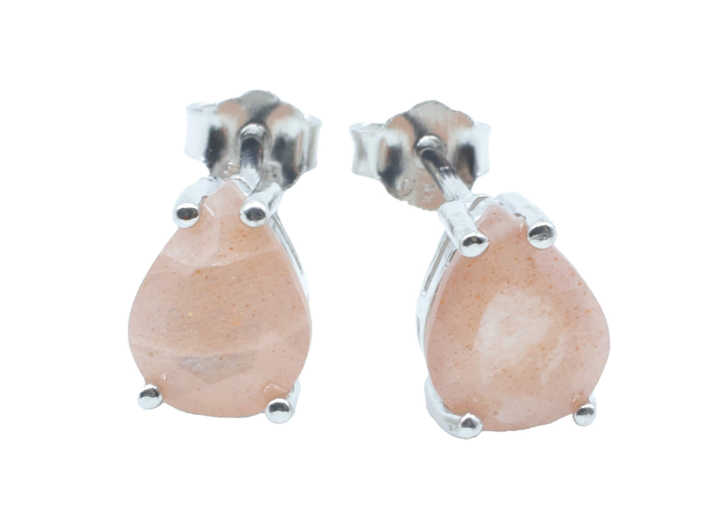 Boucles d'oreilles Argent 925 Pierre de Soleil Larme