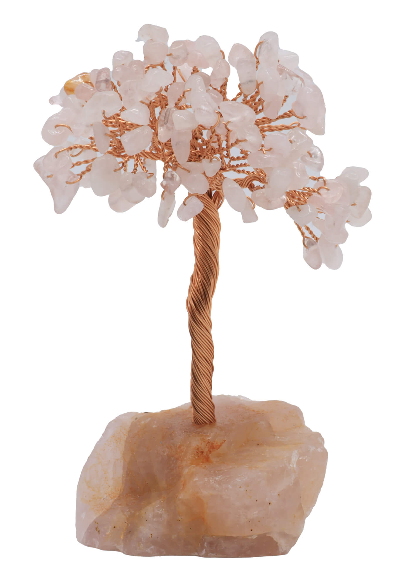 Arbre du Bonheur Quartz Rose base Quartz Rose 14cm