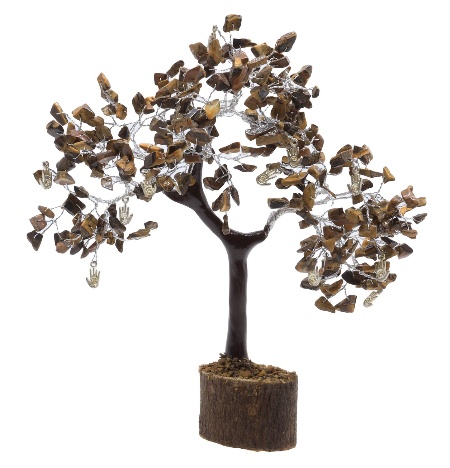 Arbre du Bonheur Oeil de Tigre Main Reiki 300pcs