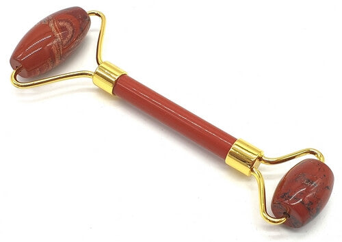Double Rouleau de Massage Jaspe Rouge