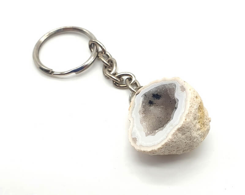 Porte Clés Géode Agate brute 3cm