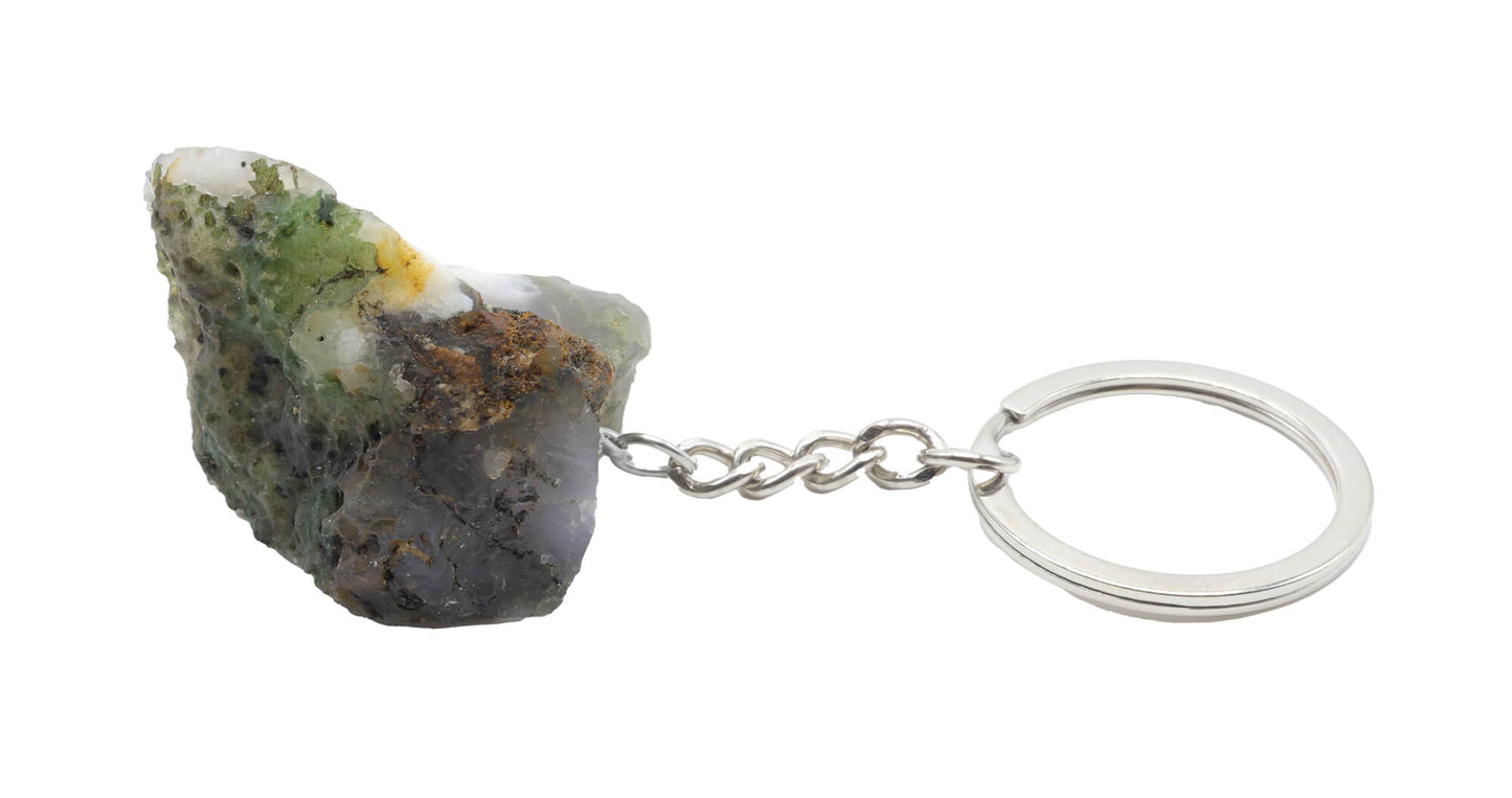 Porte Clés Agate Mousse brute 3cm