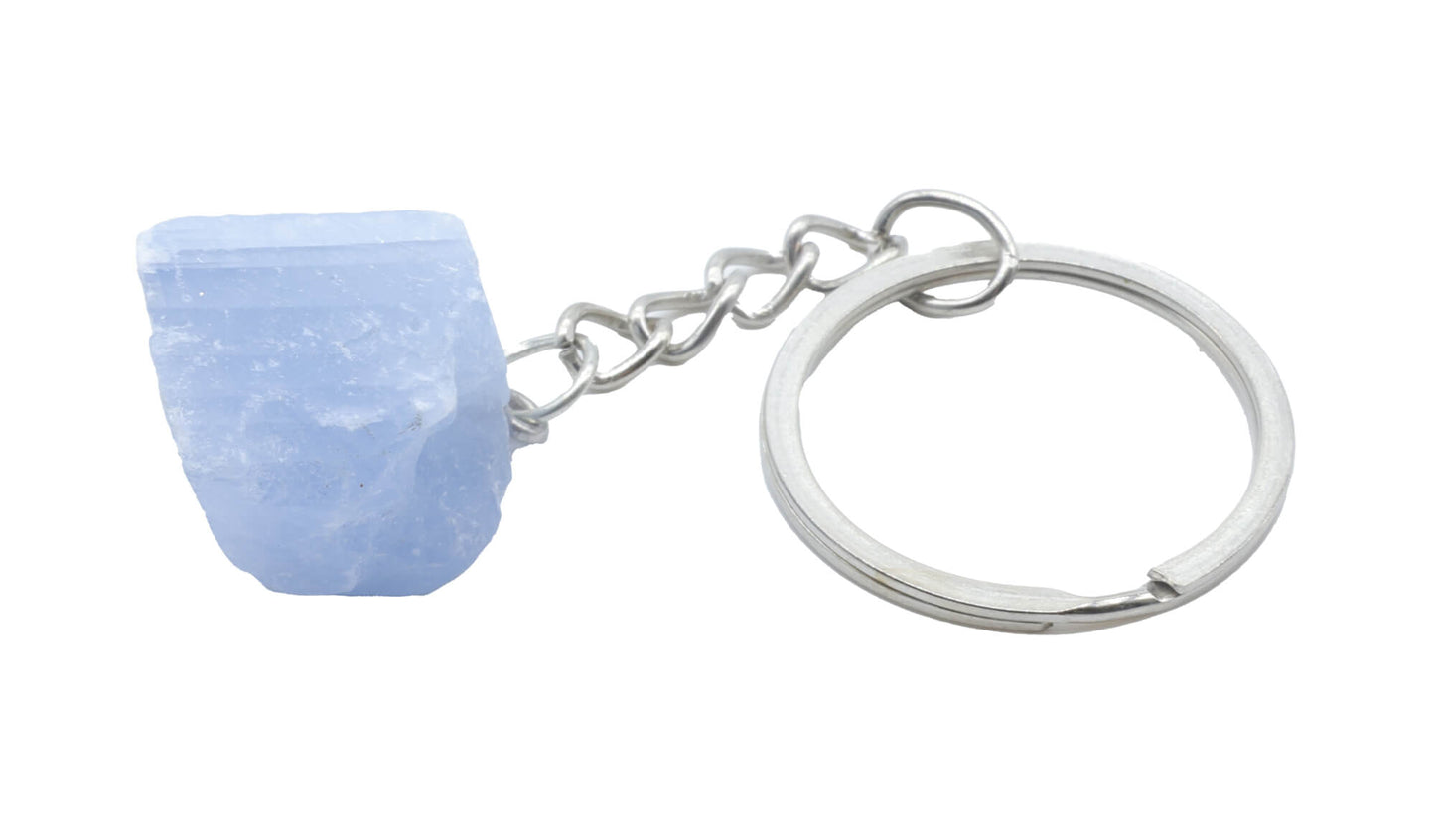 Porte Clés Aigue Marine brute 3cm