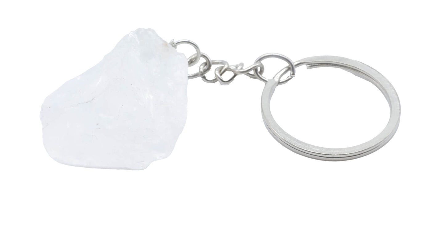 Porte Clés Cristal de Roche brut 3cm
