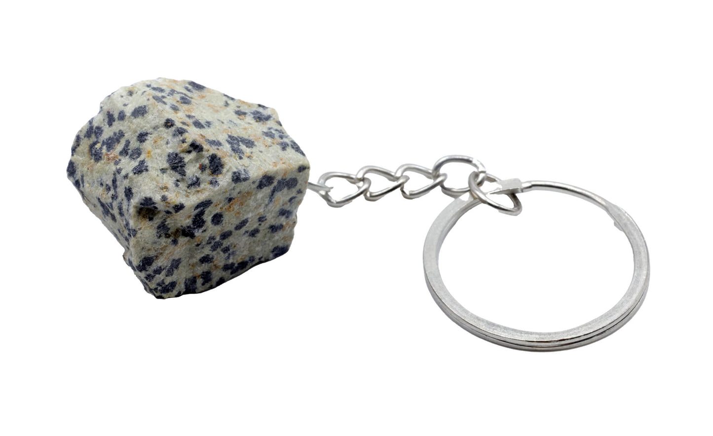 Porte Clés Jaspe Dalmatien brut 3cm