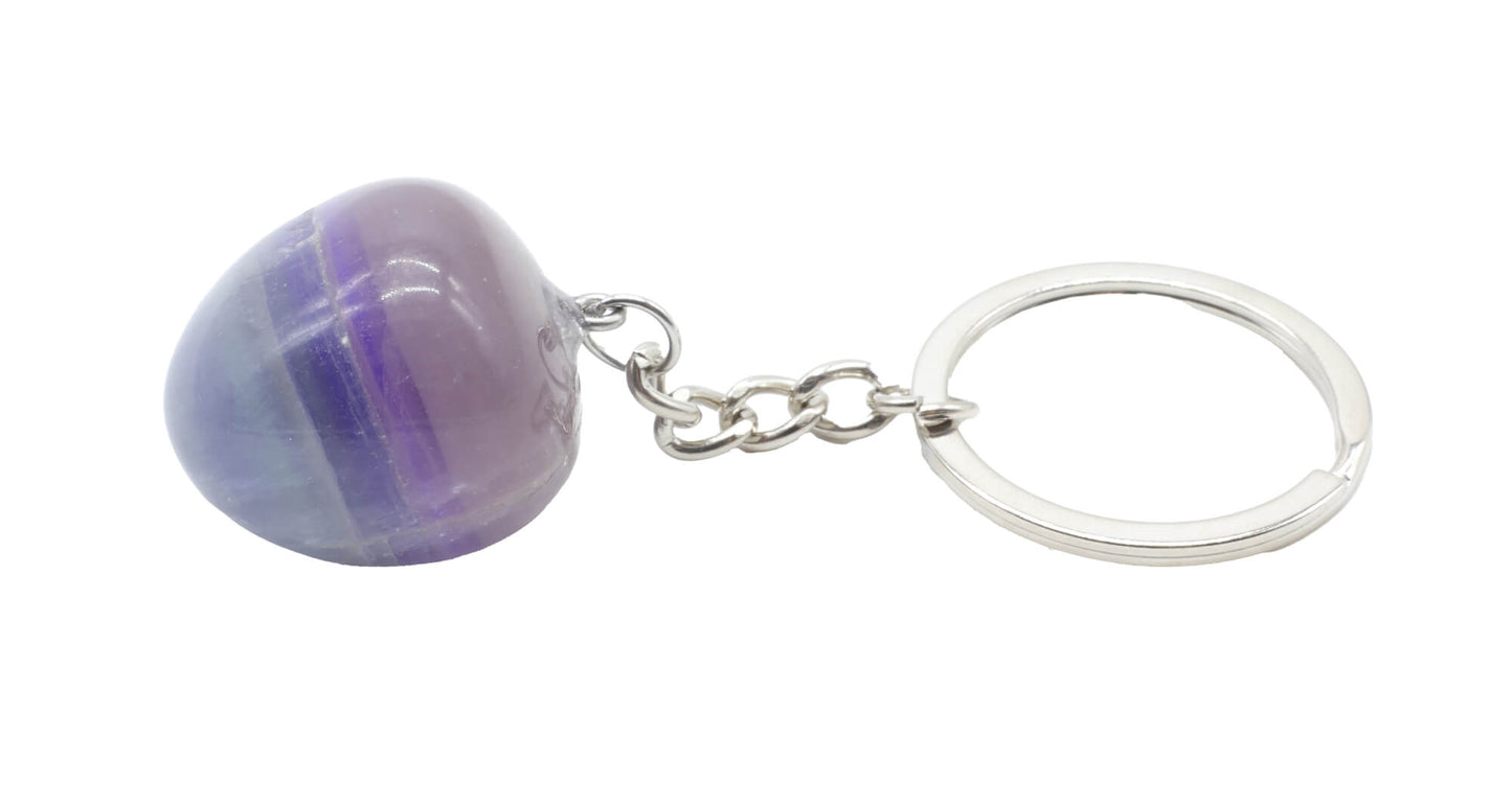 Porte Clés Fluorite Multi roulée 3cm