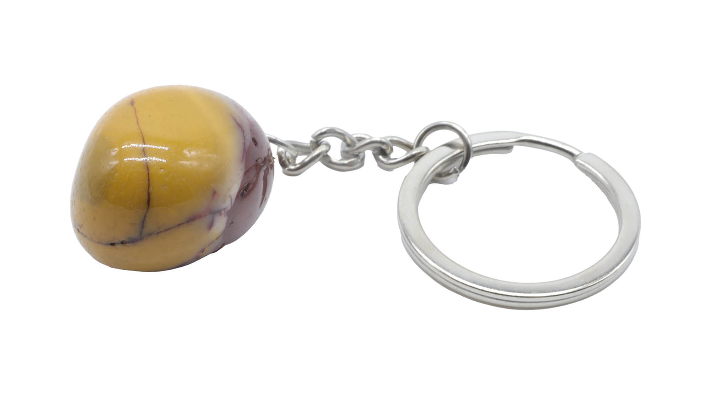 Porte Clés Jaspe Mokaïte roulée 3cm