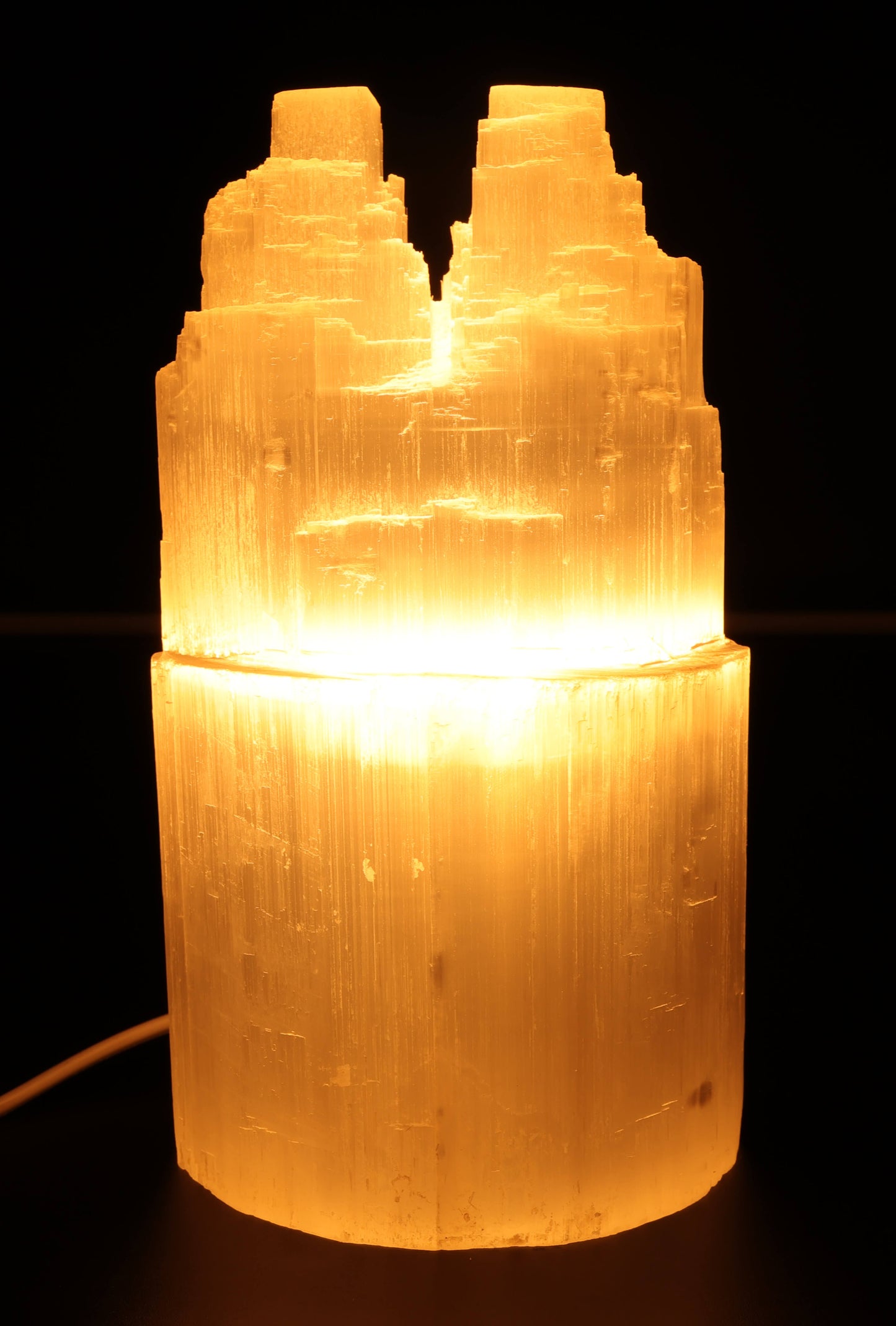 Lampe Sélénite Montagne Double 20cm