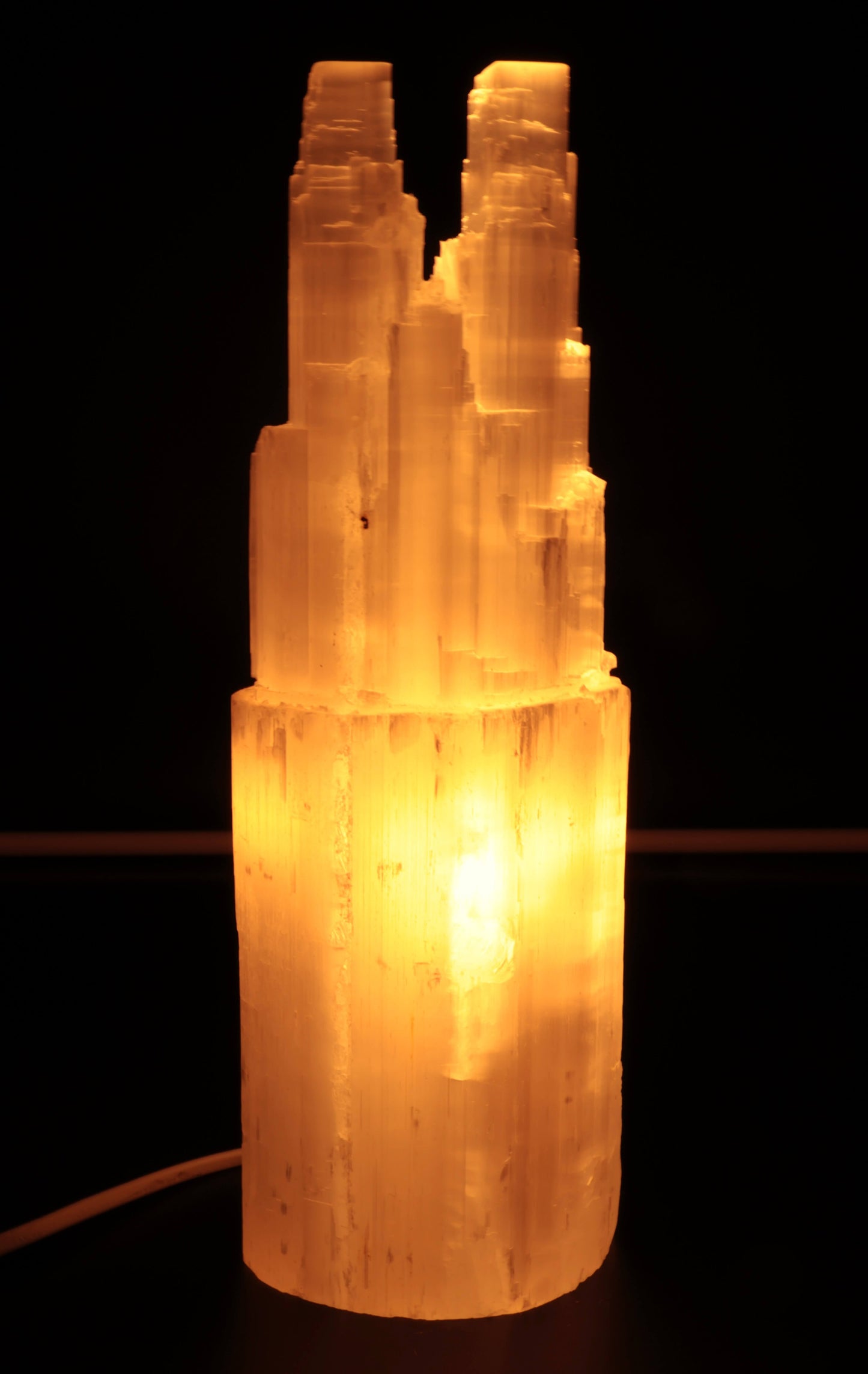 Lampe Sélénite Montagne Double 30cm