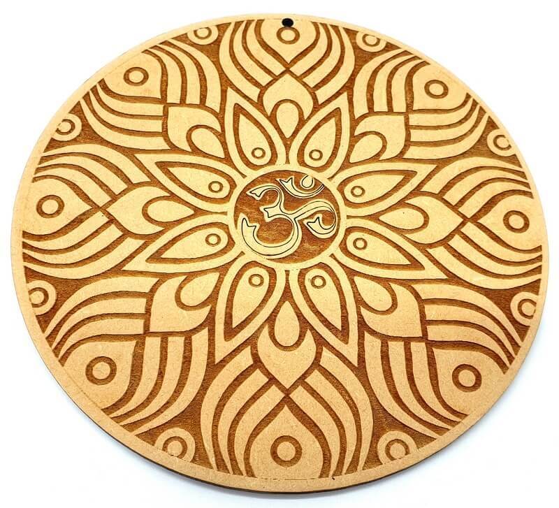 Plaque Murale Bois OM Motifs 30cm