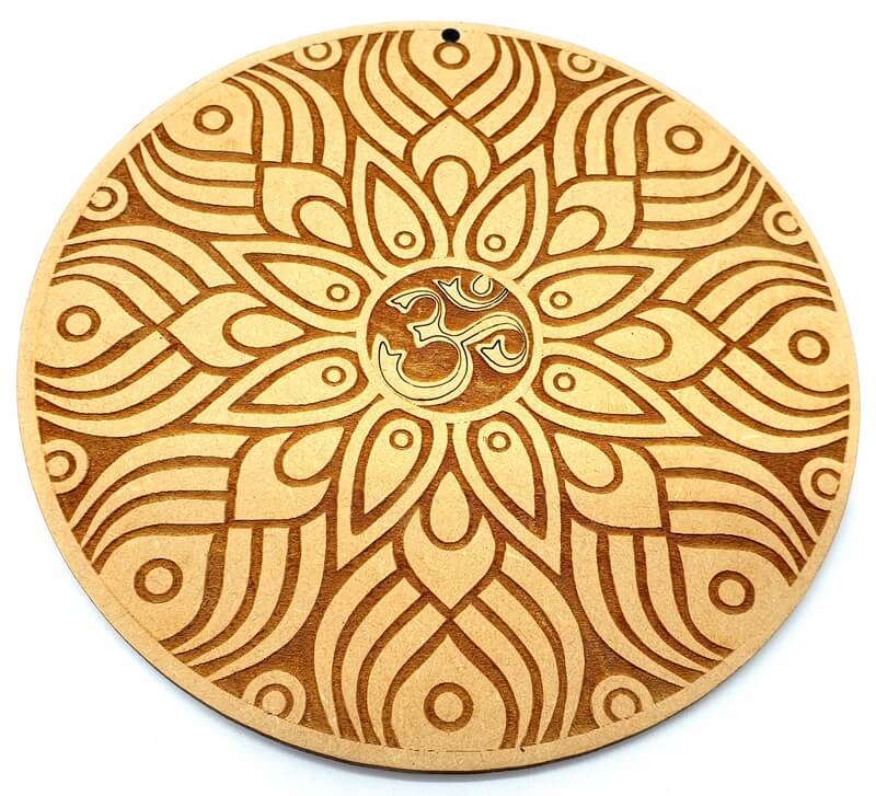 Plaque Murale Bois OM Motifs 15cm